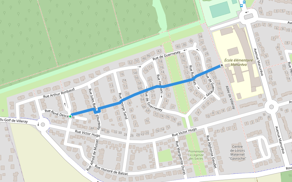 Sentier des Contemplations walking route map in Saint-Pierre-du-Perray