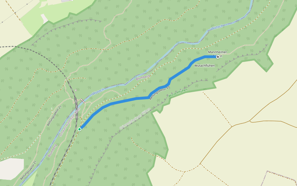 Rettungssektor X3 walking route map in Blumberg