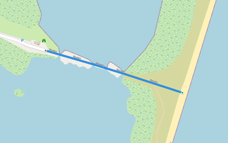 Revlen walking route map in Køge