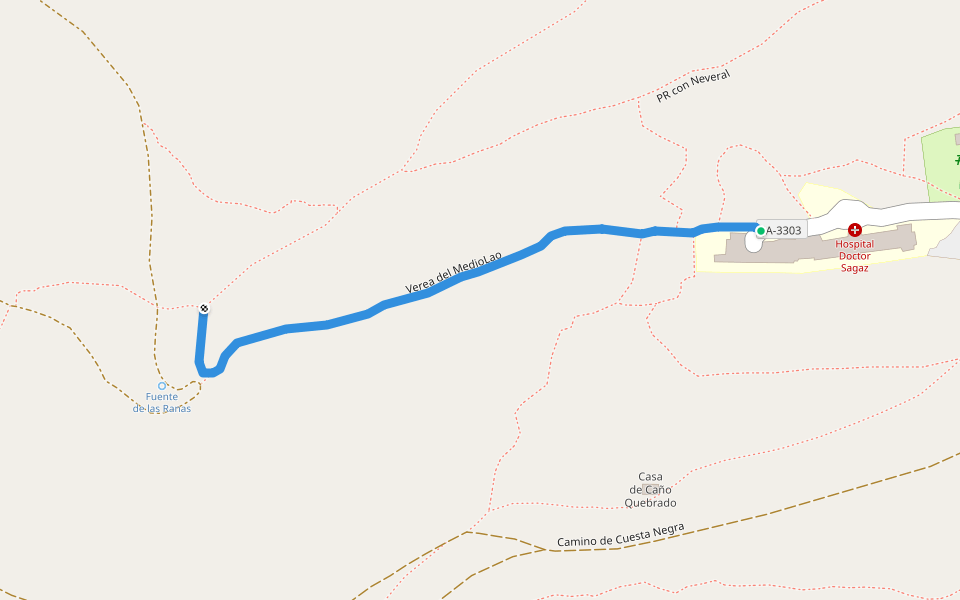 Verea del MedioLao walking route map in Jaén