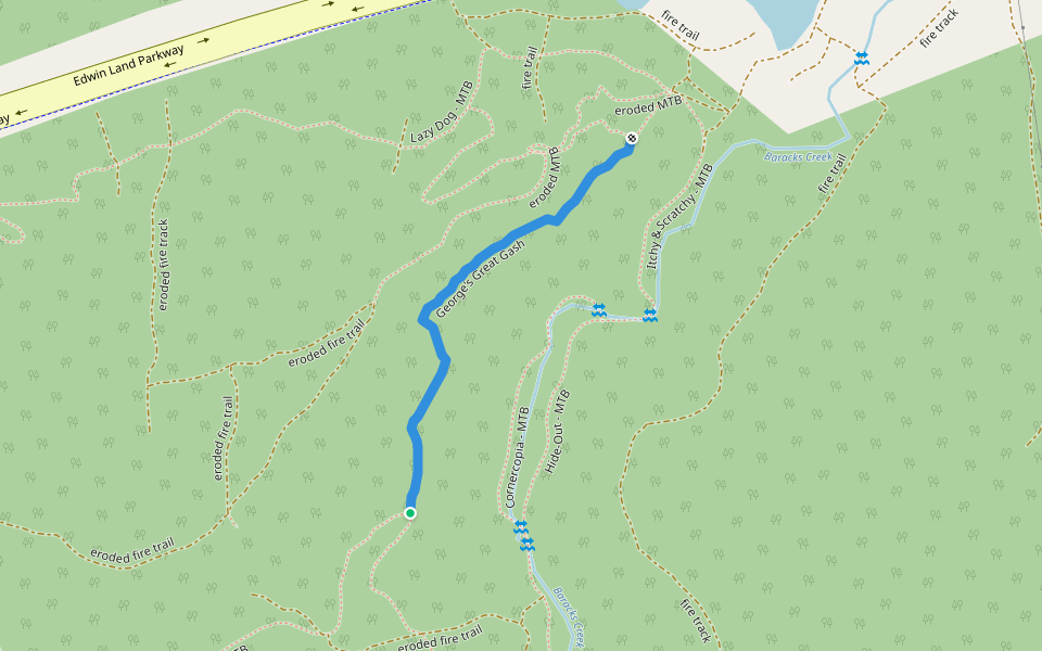 George's Great Gash walking route map in Karabar