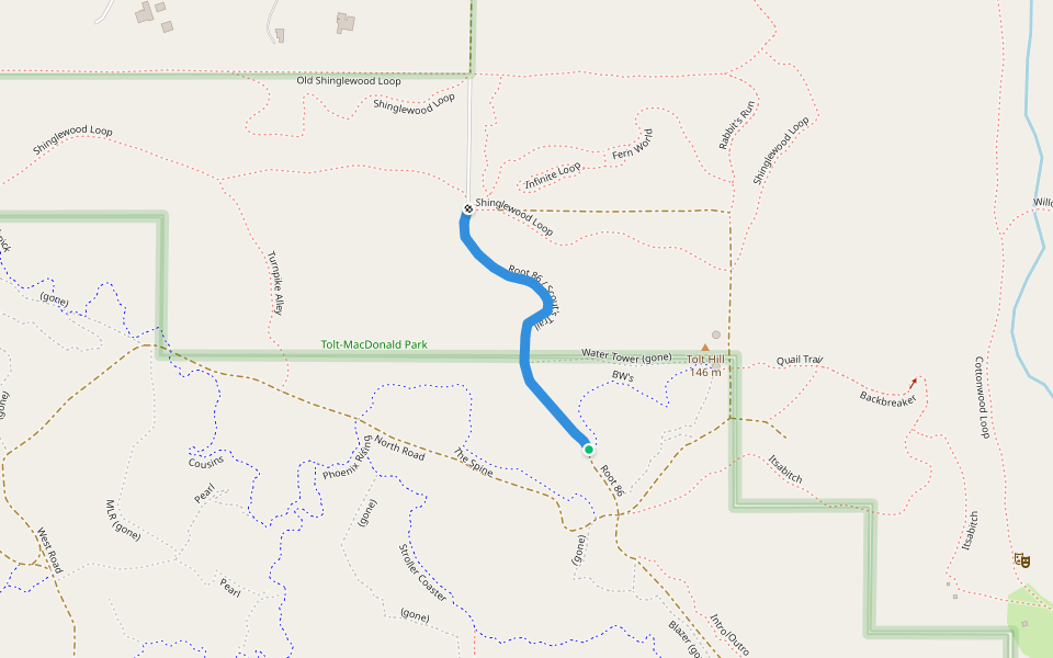 Root 86 / Scout's Trail walking route map in Carnation