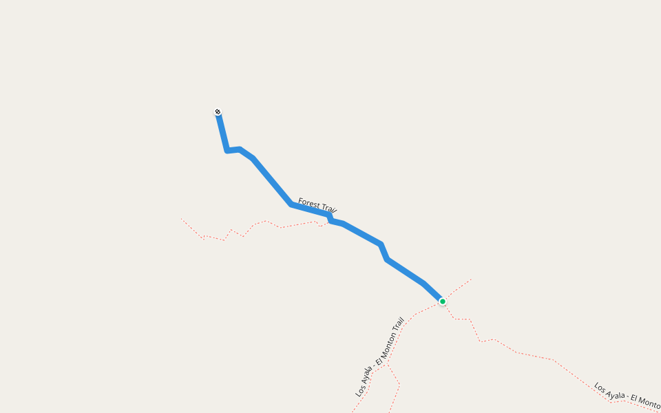 Forest Trail walking route map in Villas del Trópico