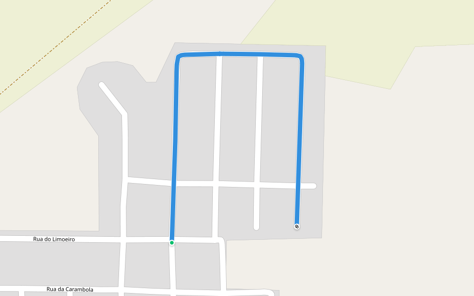 Rua da Umbarana walking route map in São José de Mipibu