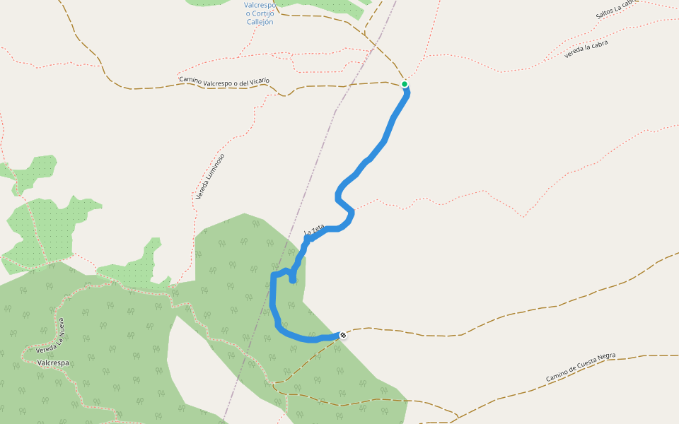 La Zeta walking route map in Jaén