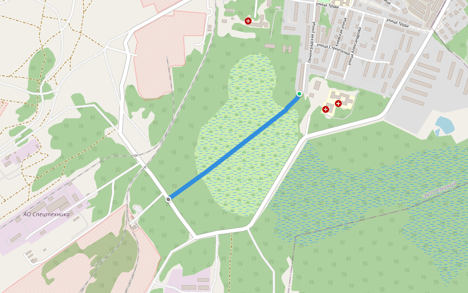 мост Сказка walking route map in Ozyorny