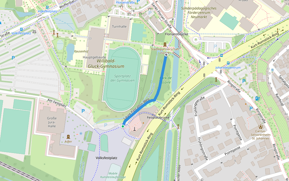 Laure-Pascallon-Weg walking route map in Neumarkt in der Oberpfalz