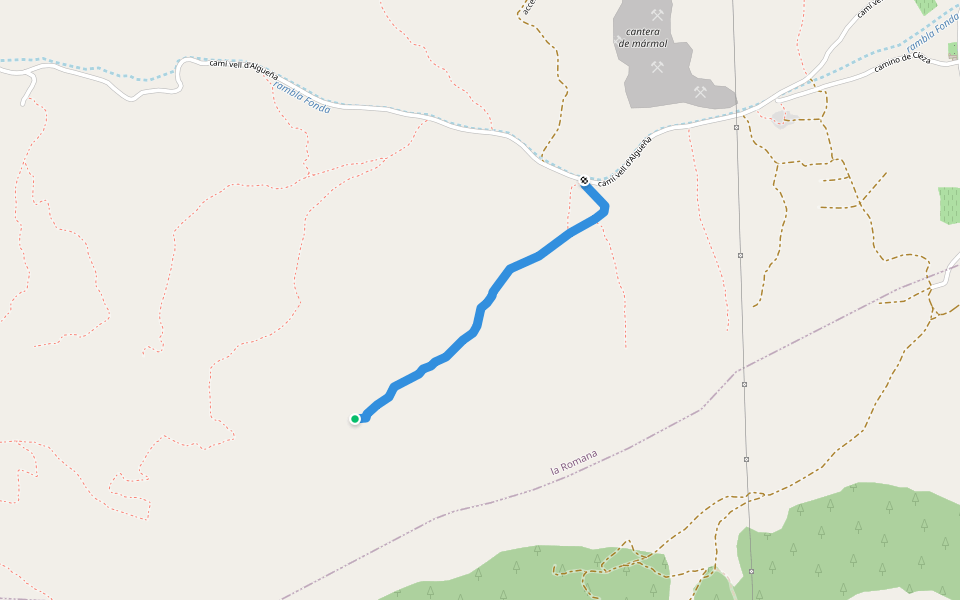 camino walking route map in la Romana