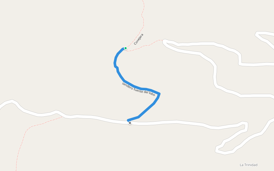 sendero fuente del lobo walking route map in Torredelcampo