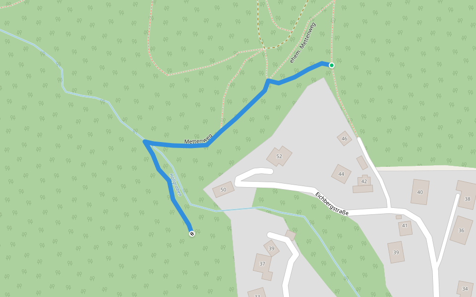 Mettenweg walking route map in Stattegg