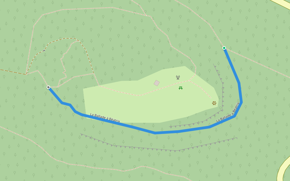 La Ballade à Béatrix walking route map in Saint-Cergue
