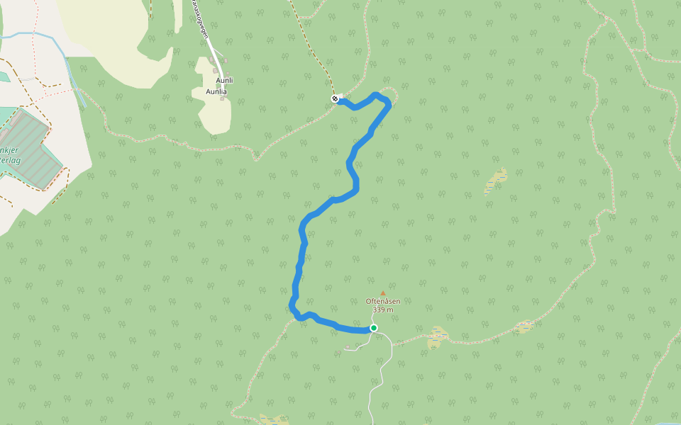 Tranaleia walking route map in Steinkjer
