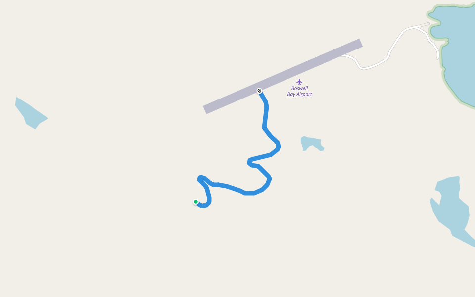 former "White Alice" road walking route map in Cordova