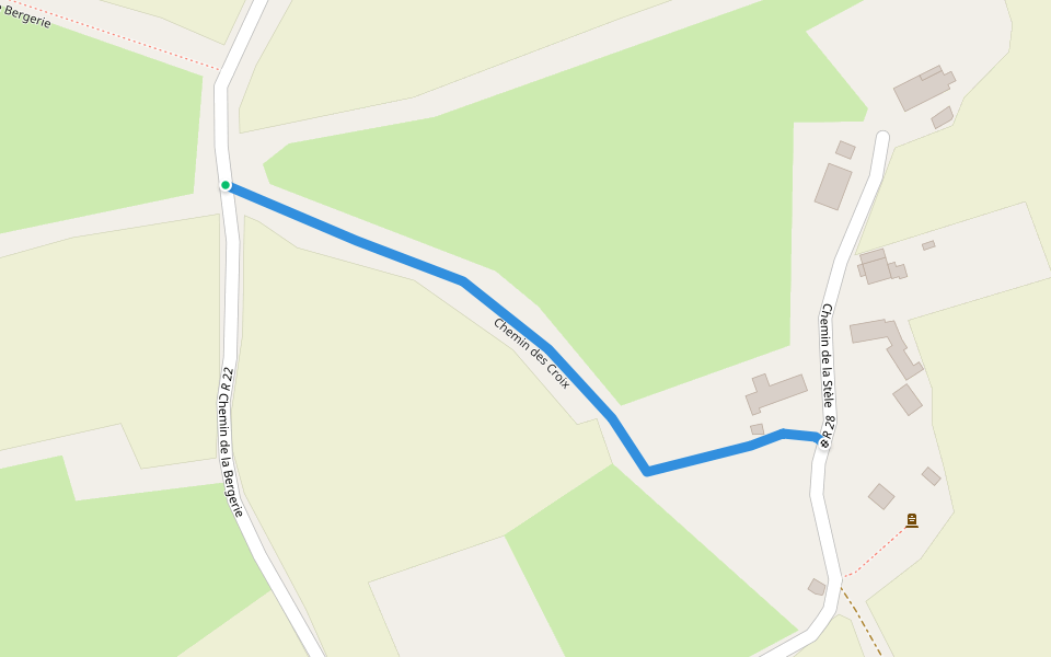 Chemin des Croix walking route map in Connerré