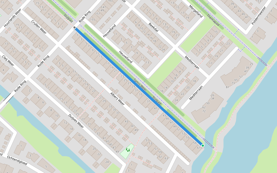 Tamis Weer walking route map in Assendelft
