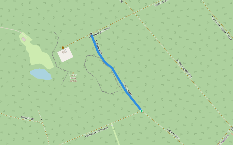 Lohschneise walking route map in Heusenstamm