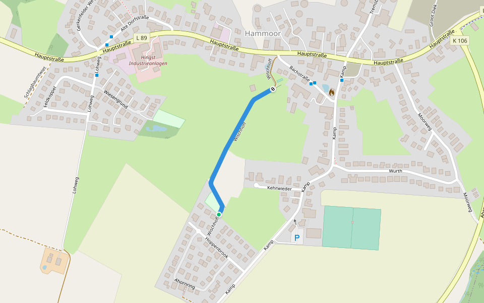 Wischhoff walking route map in Hammoor