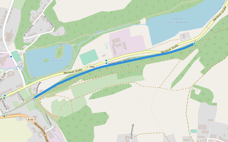 Radweg Greiz - Werdau walking route map in Greiz