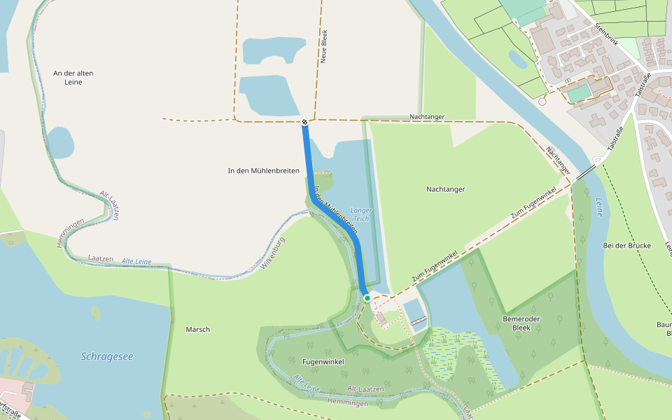 In den Mühlenbreiten walking route map in Laatzen