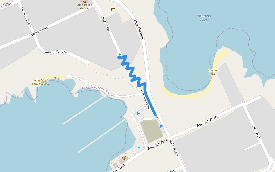 Warrens Walk walking route map in Eden