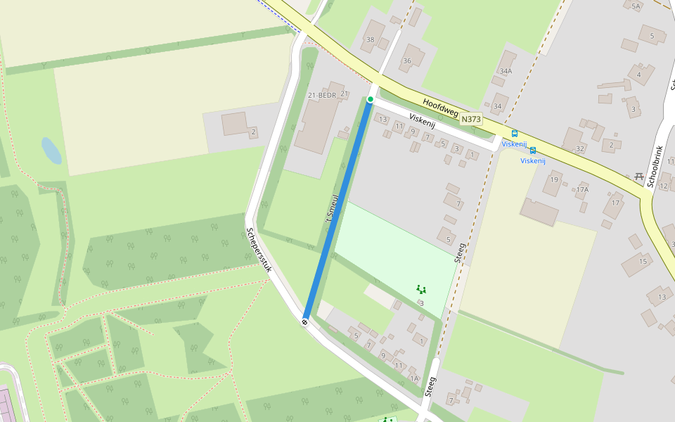 't Smeul walking route map in Langelo