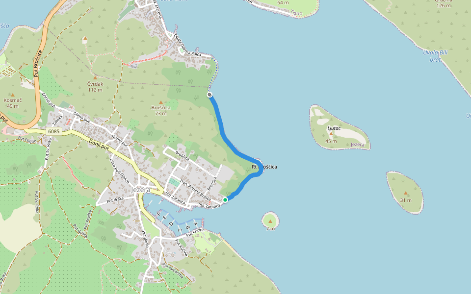 Edukativna šetnica walking route map in Cetina