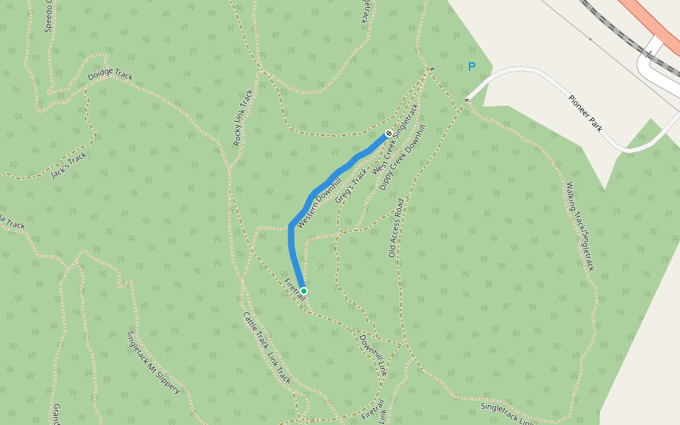 Western Downhill walking route map in Cootamundra