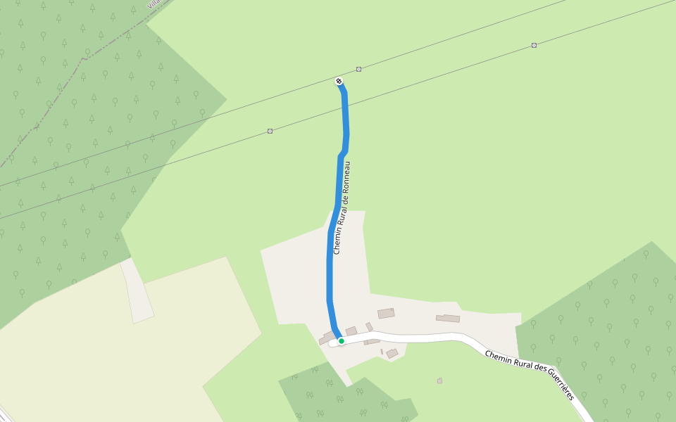 Chemin Rural de Ronneau walking route map in Tresson