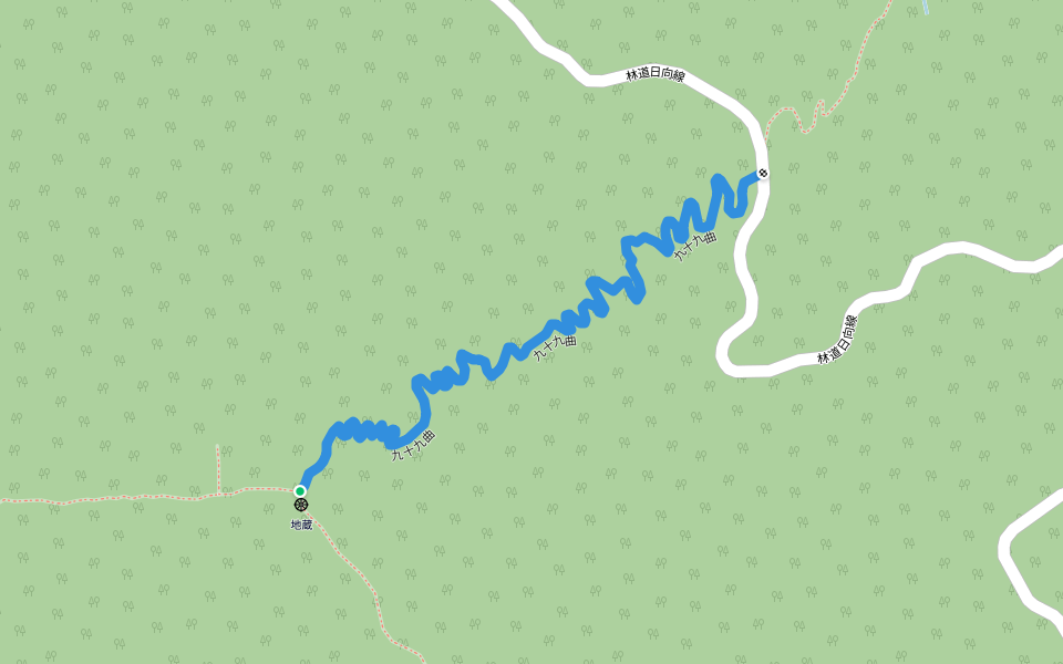 九十九曲 walking route map in Isehara