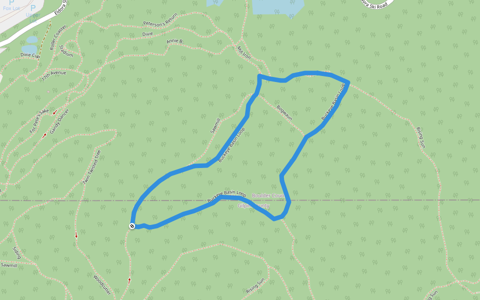 Buckeye Basin Loop walking route map in Nederland