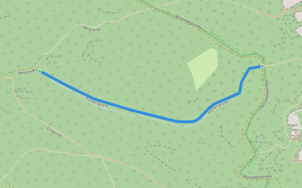 Fischersgrund walking route map in Bad Schandau