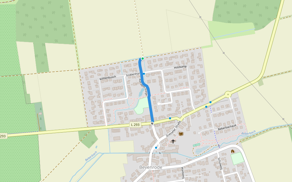 Auf dem Stiege walking route map in Braunschweig