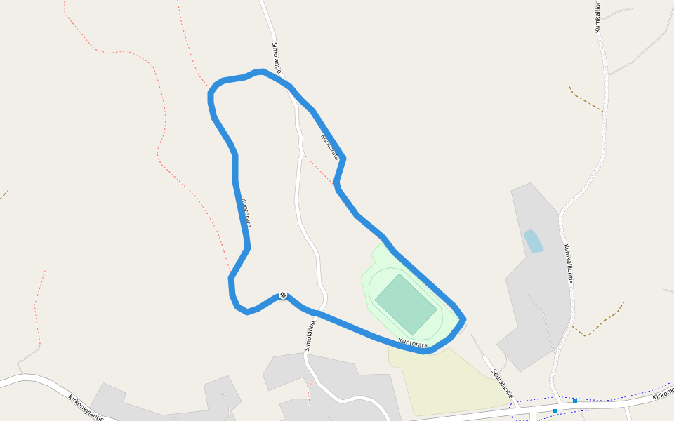 Kuntorata walking route map in Vehmaa