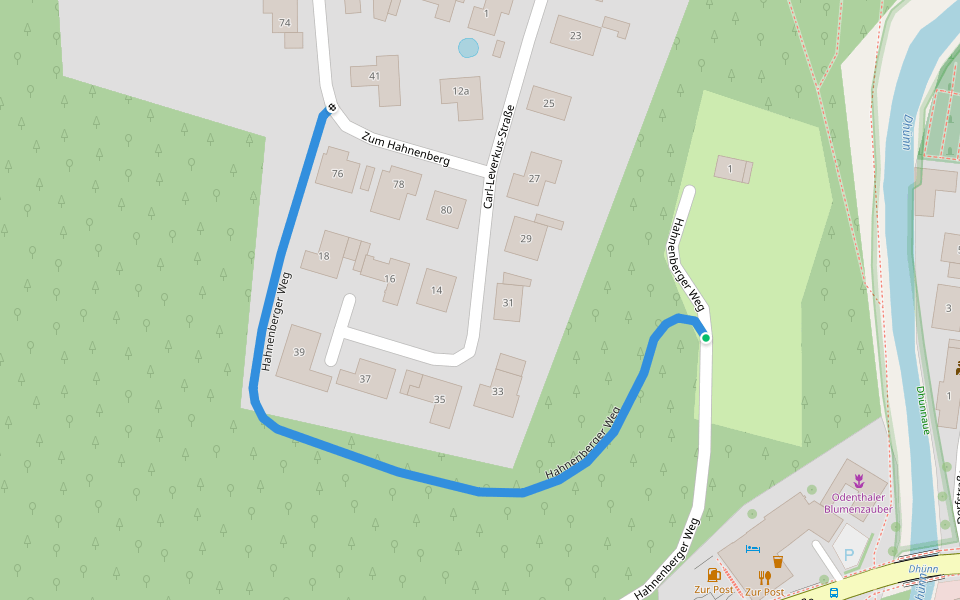 Hahnenberger Weg walking route map in Odenthal