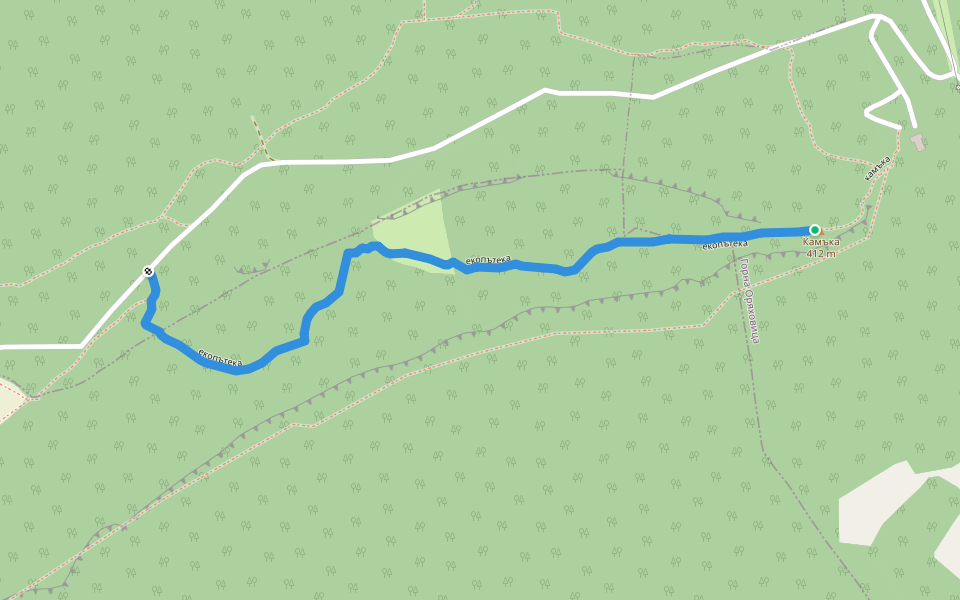 екопътека walking route map in Elena