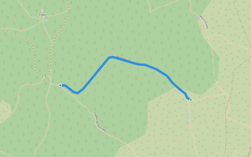 Pennamourg walking route map in Murles