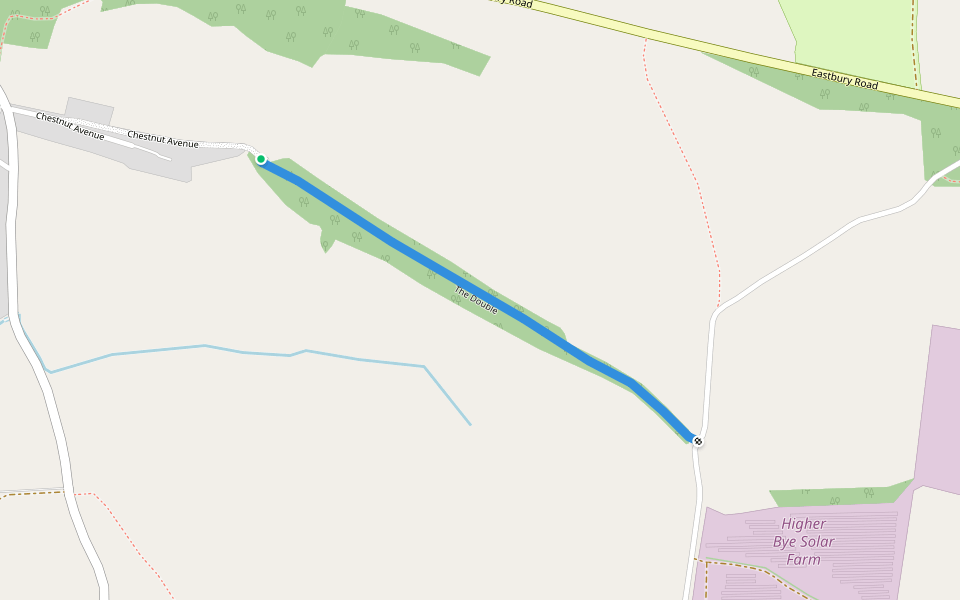 The Double walking route map in Chapel Cleeve