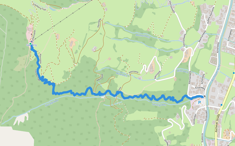 Lisi Osl Trail walking route map in Kirchberg in Tirol