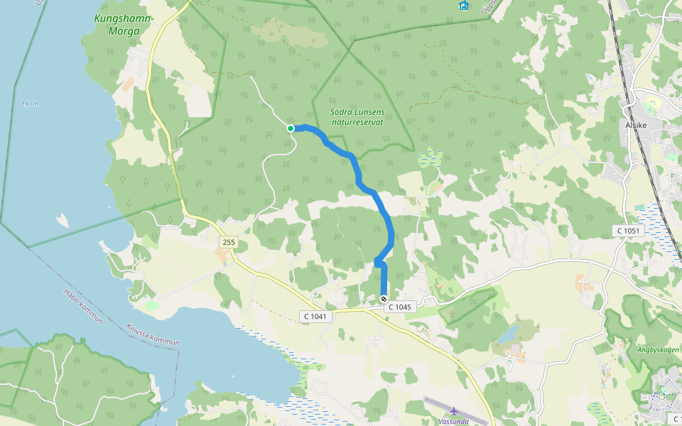 Kyrkstigen walking route map in Bålsta