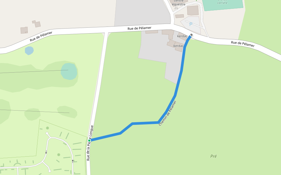 Chemin de Pélamer walking route map in Le Croisic