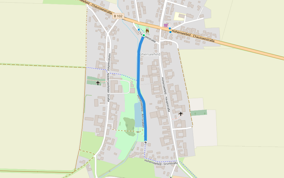 Am Graben walking route map in Niederer Fläming
