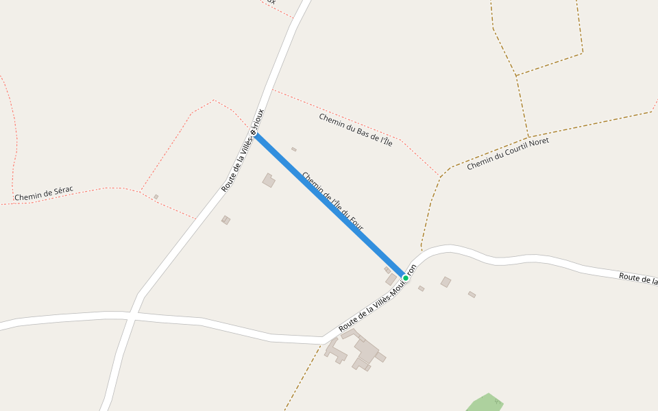 Chemin de l'Île du Four walking route map in Pornichet