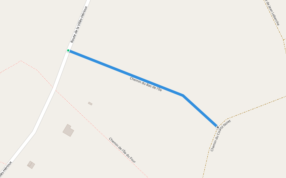 Chemin du Bas de l'Île walking route map in Pornichet