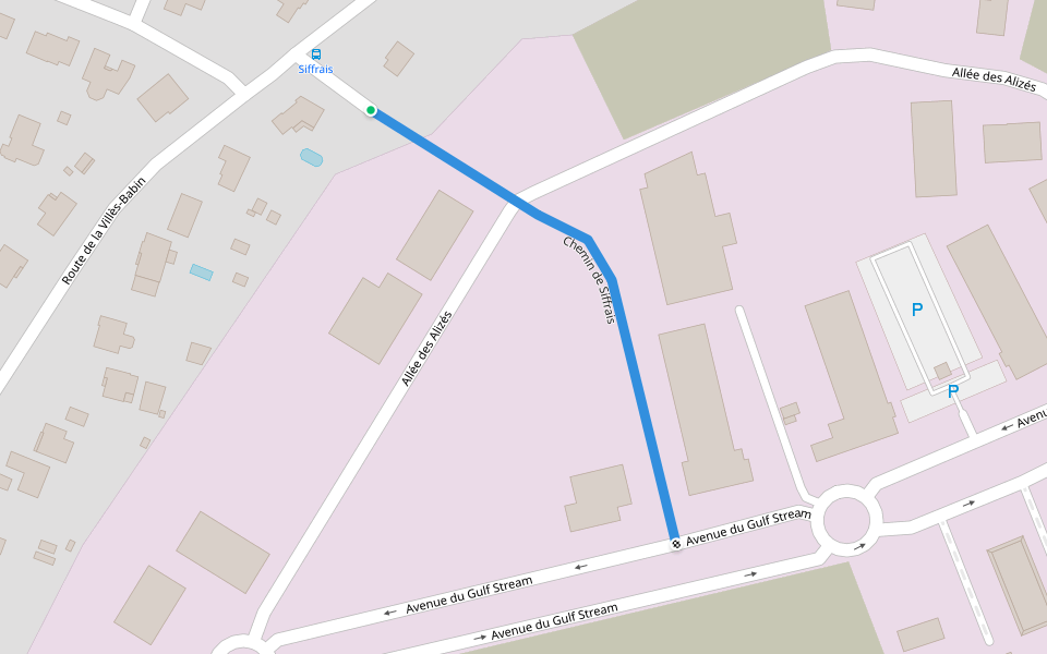Chemin de Siffrais walking route map in Pornichet