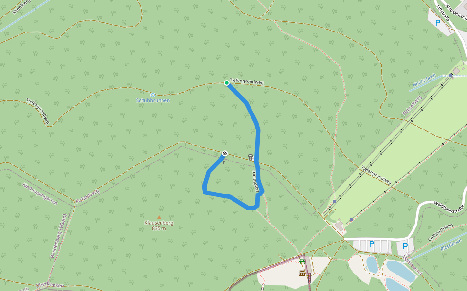 trimmpfad walking route map in Fichtelberg