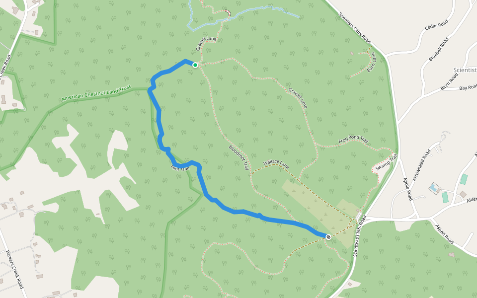 Flint Trail walking route map in Port Republic