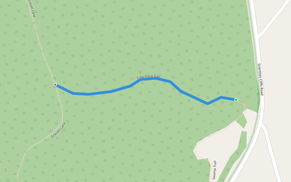 Frog Pond Trail walking route map in Port Republic