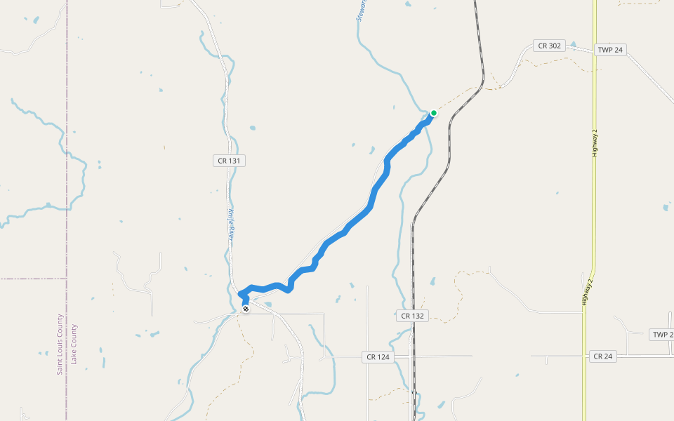 North Shore StateTrail walking route map in Two Harbors