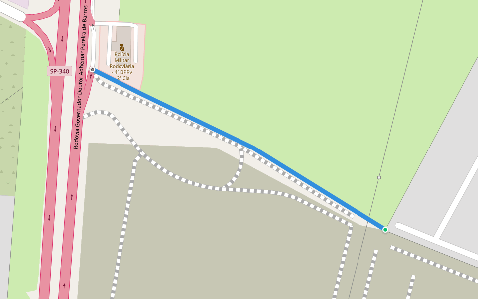 Caminho Policia Rodoviária - Xangrilá walking route map in Campinas