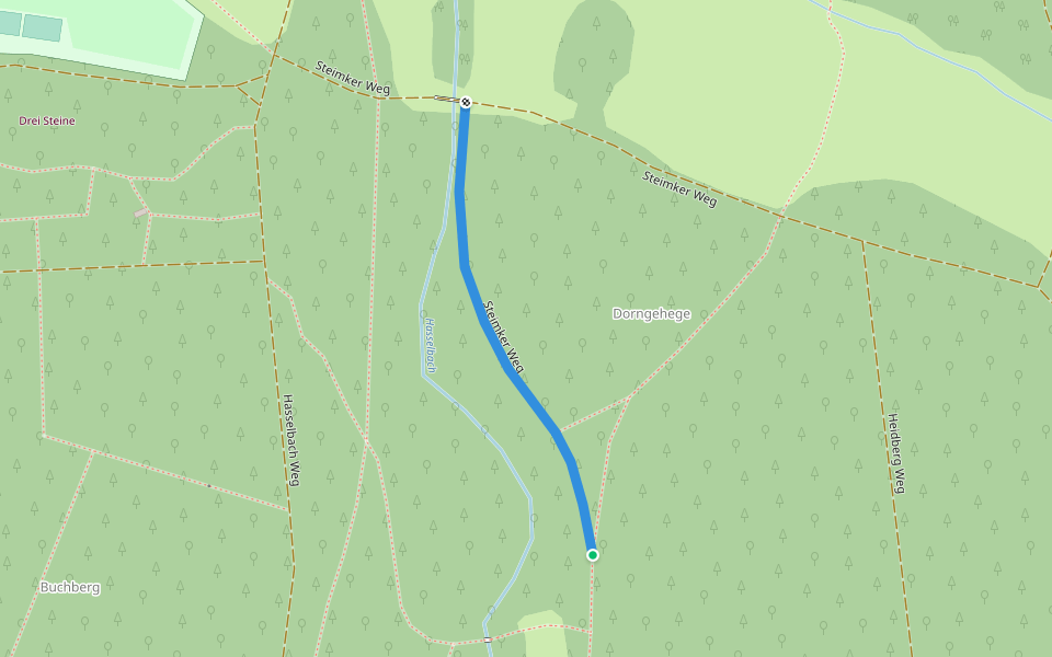 Steimker Weg walking route map in Wolfsburg